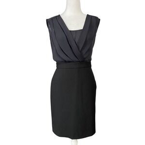 Ann Taylor Loft Dress Womens 0 Black Sleeveless Sheath Career Work‎ Office NWT